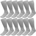 thumbnail image 3 of Falari Diabetic Crew Socks, 12 Pairs, Physician Approved for Men and Women, Blood Circulation Support, Edema Relief 10-13 Gray, 3 of 6