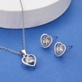 thumbnail image 2 of Conjunto de collar, pendientes y pulsera de cristal para mujer, regalo de San Valentín, collar de aleación., 2 of 5