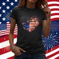 thumbnail image 2 of Bgstyu 250 Anniversary USA Shirt Women American Flag Graphic Independence Day Shirts 4th of July Patriotic Short Sleeve Stripe Tops, 2 of 7