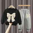 thumbnail image 2 of yboeqw Girls Outfit Toddler Baby Girl Long Sleeve Sweatshirt Long Pants Clothes Fall Winter 1T-10T,Size 1-2 Years, 2 of 4