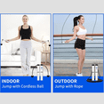 thumbnail image 4 of Cuerda de saltar inalámbrica ponderada para fitness, entrenamiento de cuerda de saltar sin cuerda para interiores para hombres y mujeres, 4 of 5