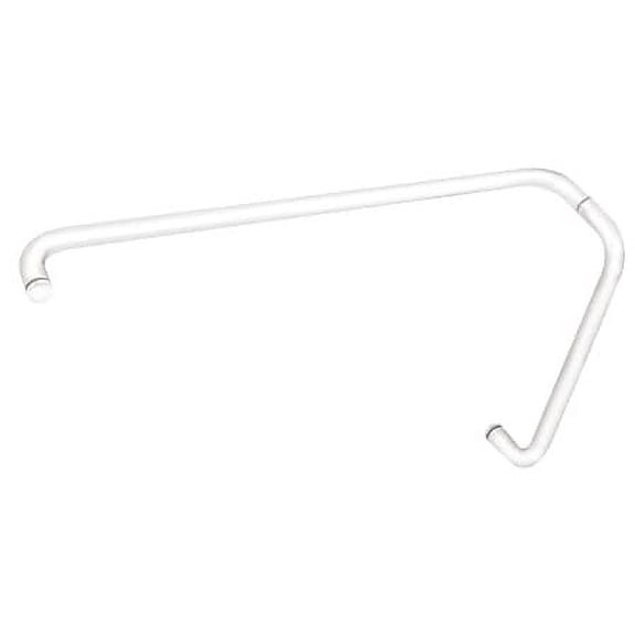 CRL BMNW12X24W White 12" Pull Handle and 24" Towel Bar BM Series Combination Without Metal Washers