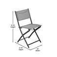 thumbnail image 4 of BizChair Set of 2 Commercial Grade Indoor/Outdoor Folding Chairs with Gray Flex Comfort Material Backs and Seats and Black Metal Frames, 4 of 16