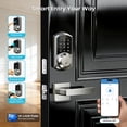 thumbnail image 3 of Veise Smart Door Locks with 2 Lever Handle Set, App Control, Keyless Entry Deadbolt for Front Door, Electronic Digital Touchscreen Keypad, Auto Lock, Easy Installation, Satin Nickel, 3 of 11