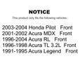 thumbnail image 2 of Kugel Front Wheel Bearing Pair for Car Honda Pilot Acura MDX RL TL Legend - Left Right Side (Driver Passenger) K70-100489, 2 of 10