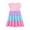 WMS23825, variant on HILEELANG Girls Cotton Color Block Dress – 100% Soft Cotton Summer Sundress with Ruffle Sleeves, Multi-Color, Sizes 2T-12