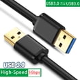 thumbnail image 6 of AUBEAMTO USB 3.0 A to A Male Cable [10FT+10FT], USB 3.0 to USB 3.0 Cable USB Male to Male Cable Double End USB Cord Compatible with Hard Disk, Cameras,Laptop Cooler, DVD Player and More, 6 of 9