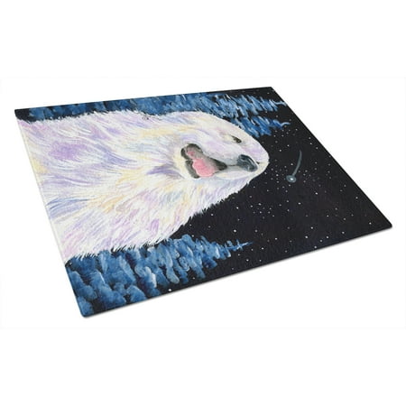 

Carolines Treasures SS8466LCB Starry Night Great Pyrenees Glass Cutting Board Large 12H x 16W multicolor