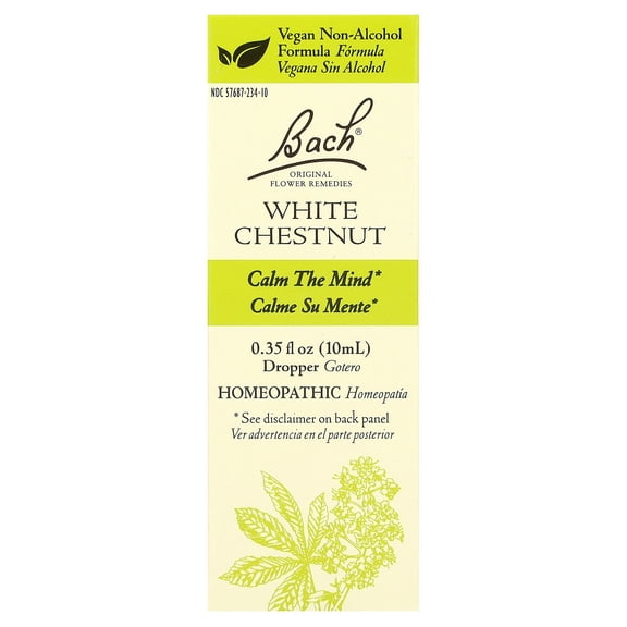 Bach Original Flower Remedies, White Chestnut, 0.35 fl oz (10 ml)