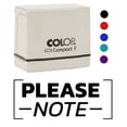 thumbnail image 2 of Printtoo Please Note Self Inking Rubber Stamp Pre-Inked Office Stamp- Home Office Business Stationery, 47 x 20 mm Purple, 2 of 7