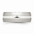 thumbnail image 4 of Acier Inoxydable Incrustation d'Argent 8mm Poli Bande Taille 10,5 Bijoux Cadeaux pour les Femmes, 4 of 4