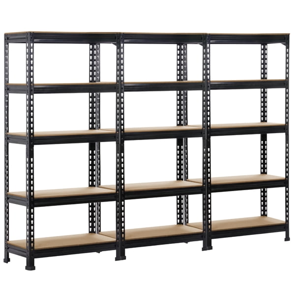 Details about   73In Storage Shelves Heavy Duty Adjustable Metal Shelves Garage Warehouse Black 