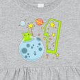 thumbnail image 4 of Inktastic Cute First Birthday Alien in Space Girls Baby Dress, 4 of 5