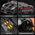 thumbnail image 5 of Voiture Noire Speed Champion Technik Car Building Set & Acrylic Display Case, MOC Classic Race Cars,Creative Cool Vehicles Model Toys(411Pcs), 5 of 5