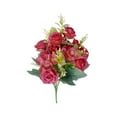 thumbnail image 2 of Rosas Artificiales De Plástico Ramo de rosas artificiales de 7 puntas en rojo. Ideal para decorar el hogar, bodas y fiestas (rojo). JASKFLY, 2 of 9