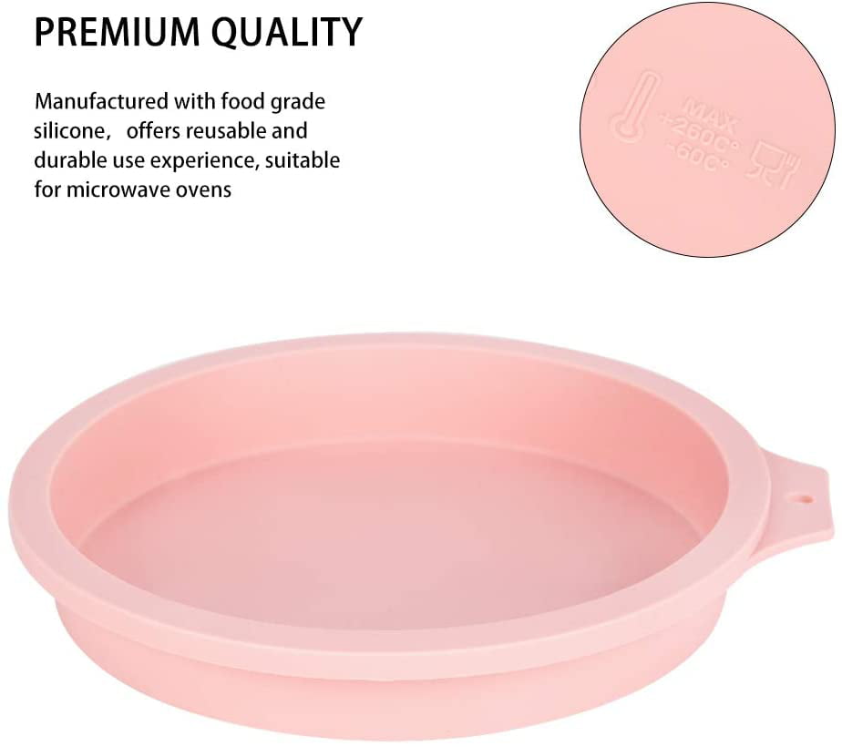 6-Inch Silicone Round Cake Pan Baking Mold Pack of 4 Baking Mold DIY Rainbow Cakes Non-Stick Silicone 