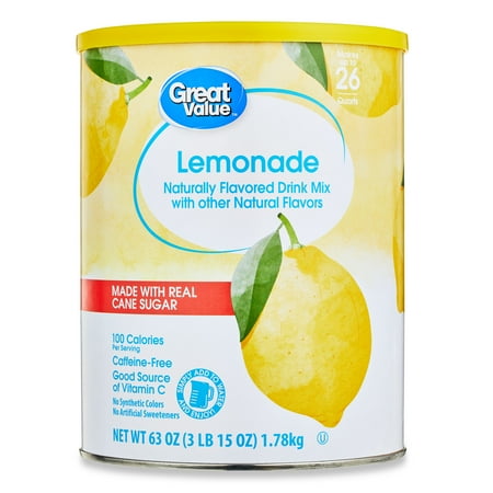 Great Value Lemonade, Powders, 26 Quart