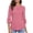 Pink, variant on Xihbxyly 3/4 Sleeve Tops for Women, Women's Crew Neck 3/4 Sleeves Casual Loose Tops Pullover Blouse T-Shirt