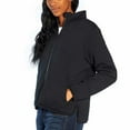 thumbnail image 2 of Three Dots Women's Sleepwear Sz S Zip Front Quilted Jacket Black, 2 of 4