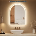 thumbnail image 7 of ChaoLink 32x24" Black LED Bathroom Mirror, Anti-Fog, Frontlit & Backlit, Dimmable, 3 Color Temperature, Wall Hanging, 7 of 7