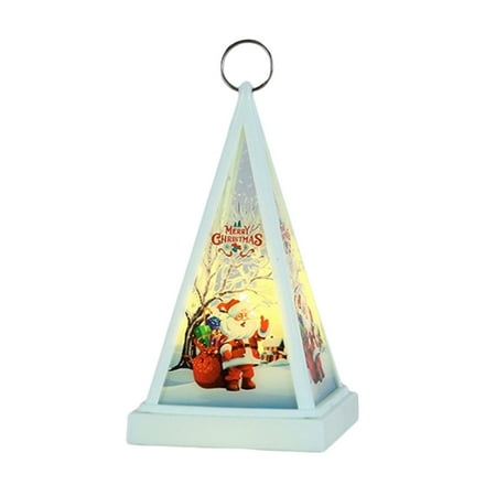

Mightlink Handheld Night Light Creative Increase Festive Atmosphere Santa Claus Christmas Eve Triangle Hanging Lights for Gifts
