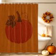 thumbnail image 3 of Shower Curtains for Bathroom-36"x72",Thanksgiving Terracotta Pumpkins Waterproof Bath Curtain Grommet Shower Curtain Set with Hooks, 3 of 9