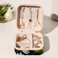 thumbnail image 6 of Daisy Travel Portable Square Jewelry Stand, Earring Organizer, Ring Storage, Necklace Holder, Bracelet Stand - Suitable for Girls and Women, Travel Organizer Jewelry Boxes, 6 of 6