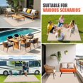thumbnail image 3 of Beige Pure Color Outdoor Rug 5x7 Ft, Non Slip Washable Area Rug, Aesthetics Contemporary Modern Patio Rugs Carpet Runner, Large Floor Mat for Indoor/Outdoor Deck Porch Camping, 3 of 8