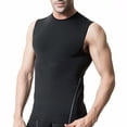 thumbnail image 3 of Toptie Men's Dry Fit Athletic Compression Shirt Set, Sleeveless & Short Sleeve & Long Sleeve-set B-S, 3 of 7