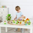 thumbnail image 2 of TOOKYLAND Wooden Dinosaur Train Set - 40pcs - Tracks, Train, Figurines and Decor, Ages 3+, 2 of 9