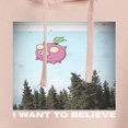 thumbnail image 3 of Invader ZIM - GIR Sitting on Flying Pig - I Want to Believe - Juniors Cropped Pullover Hoodie, 3 of 5