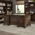thumbnail image 2 of Hartshill 72-inch 7-drawer Executive Desk Burnished Oak, 2 of 13