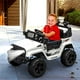 thumbnail image 1 of Camión eléctrico para montar 12V con control remoto, suspensión de resorte, luces LED, Bluetooth, 2 velocidades, juguete para niños +3 años (blanco), 1 of 9