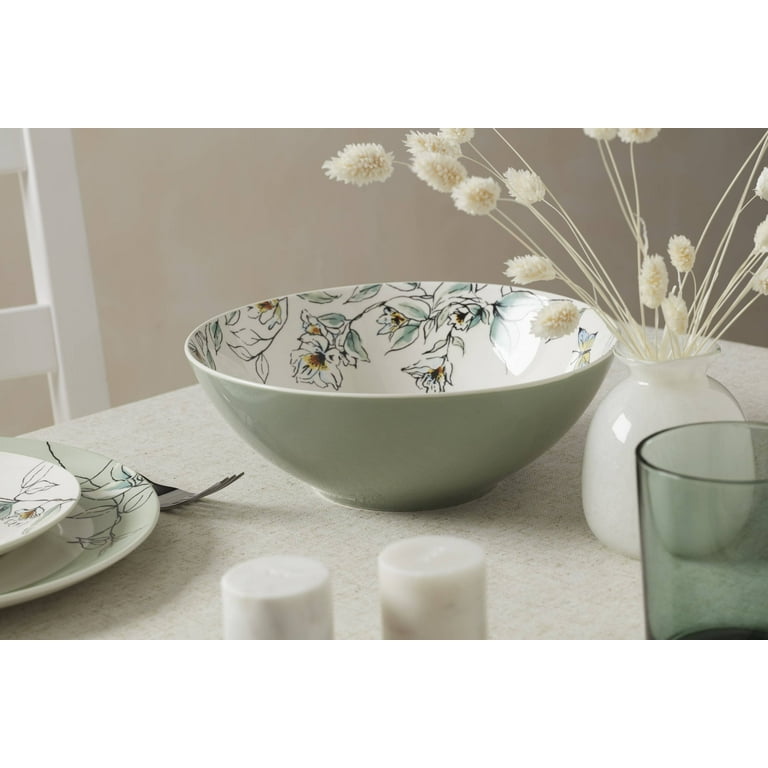 Oneida Entertain 365 64 oz Botanica Porcelain Serving Bowl