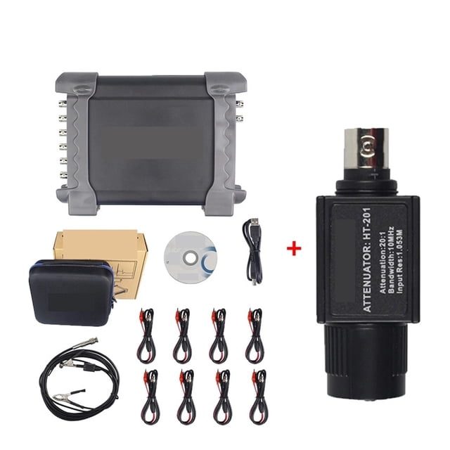 Oscilloscope Probe with Passive Attenuator HT201 1008C Automotive PC Storage USB 8 Channels Programmable Generator ,Long Lasting