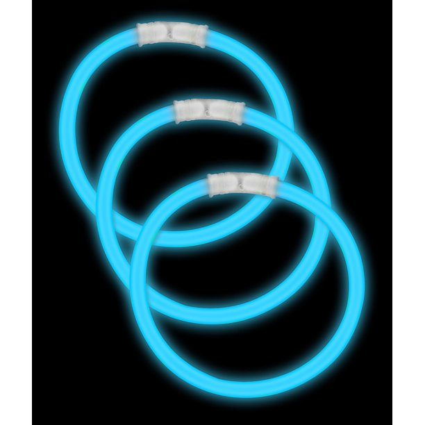 Fun Central 50 8 Premium Blue Glow Stick Bracelets Glowsticks Super