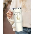 thumbnail image 6 of Inspirational Christian Gifts For Women - Unique Motivational Religious Catholic Birthday Mothers Day Gifts for Her 40oz Insulated Stainless Steel Tumbler with Handle and Straw Lid Cup Mug, 6 of 6