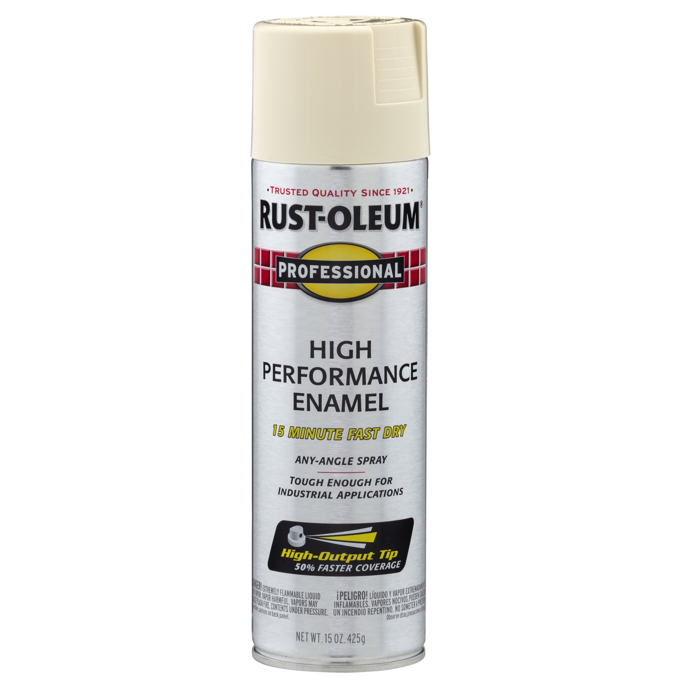 6 Pack, Almond, Rust-Oleum Professional High Performance Gloss Enamel Spray Paint-7570838, 15 oz