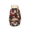 thumbnail image 6 of BLISSFUL STEP Platform Sandals Floral Chunky Heels Slides Sandals for Women, 6 of 6