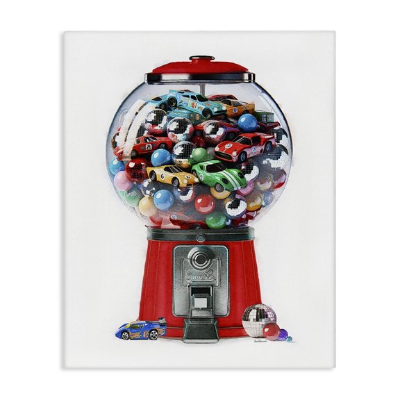Stupell Industries Contemporary Race Car Candy Dispenser Canvas Art, 24 x 30, by Amanda Greenwood