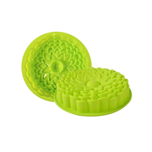 Inteprter Molde de silicona para flores, galleta, pastel, herramienta para hornear, de aromaterapia reutilizable, molde, utensilios de decoración de Herramientas y accesorios para hornear Verde Inteprter HA074923-03