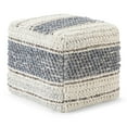 thumbnail image 3 of Simpli Home Grady Square Pouf in Blue, Natural, 3 of 13