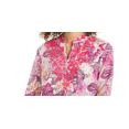 thumbnail image 2 of Charter Club Women's Linen Blend Embroidered Neck Printed Tunic Pink Size Medium, 2 of 3