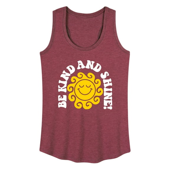 Instant Message - Inspirational - Be Kind & Shine - Women's Racerback Tank Top
