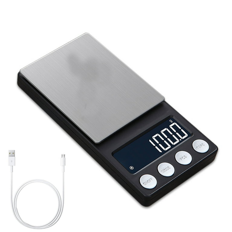 Digital Kitchen Scale, Mini Pocket Jewelry Scale, Cooking Food Scale with  Back-Lit LCD Display,Auto Off, Tare, PCS Function, Stainless