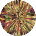 thumbnail image 1 of Ahgly Company Machine Washable Indoor Round Transitional Orange Gold Area Rugs, 8' Round, 1 of 7