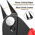 thumbnail image 2 of HLONK 2 Pack 5 Inch Wire Cutters Micro Flush Cutter Zip Tie Cutters Precision Wire Clippers Hobby Snips Small Side Cutting Pliers for Jewelry Making  Electronics, 2 of 7