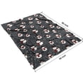 thumbnail image 4 of Black Christmas Snowman Pattern Blanket,Comfortable Soft Lamb Wool Throw Blanket,All Season,Warm Lightweight Blankets for Sofa Bed Couch Living Room Chair,60"x80", 4 of 4