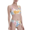 thumbnail image 2 of Vsdgher Womens High Waisted Bikini Sets Two Piece Swimsuit Zebra Colourful Print Tummy Control Bathing Suit-XX-Large, 2 of 8