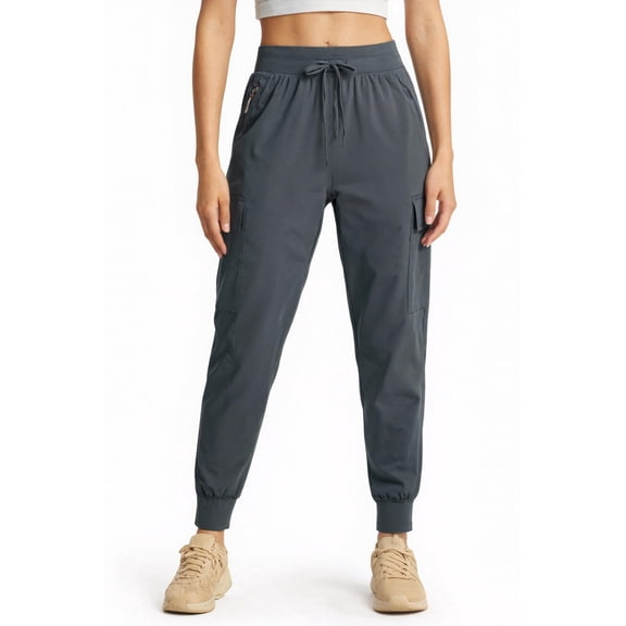 MASKERT Women's Cargo Pants Lightweight-Quick Dry Hiking Pants Athletic Lounge Casual Travel Dark Gray (Size XS-XXXL)